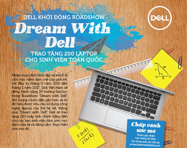 Roadshow Dream With Dell dành cho sinh viên bắt đầu từ ngày 21/09